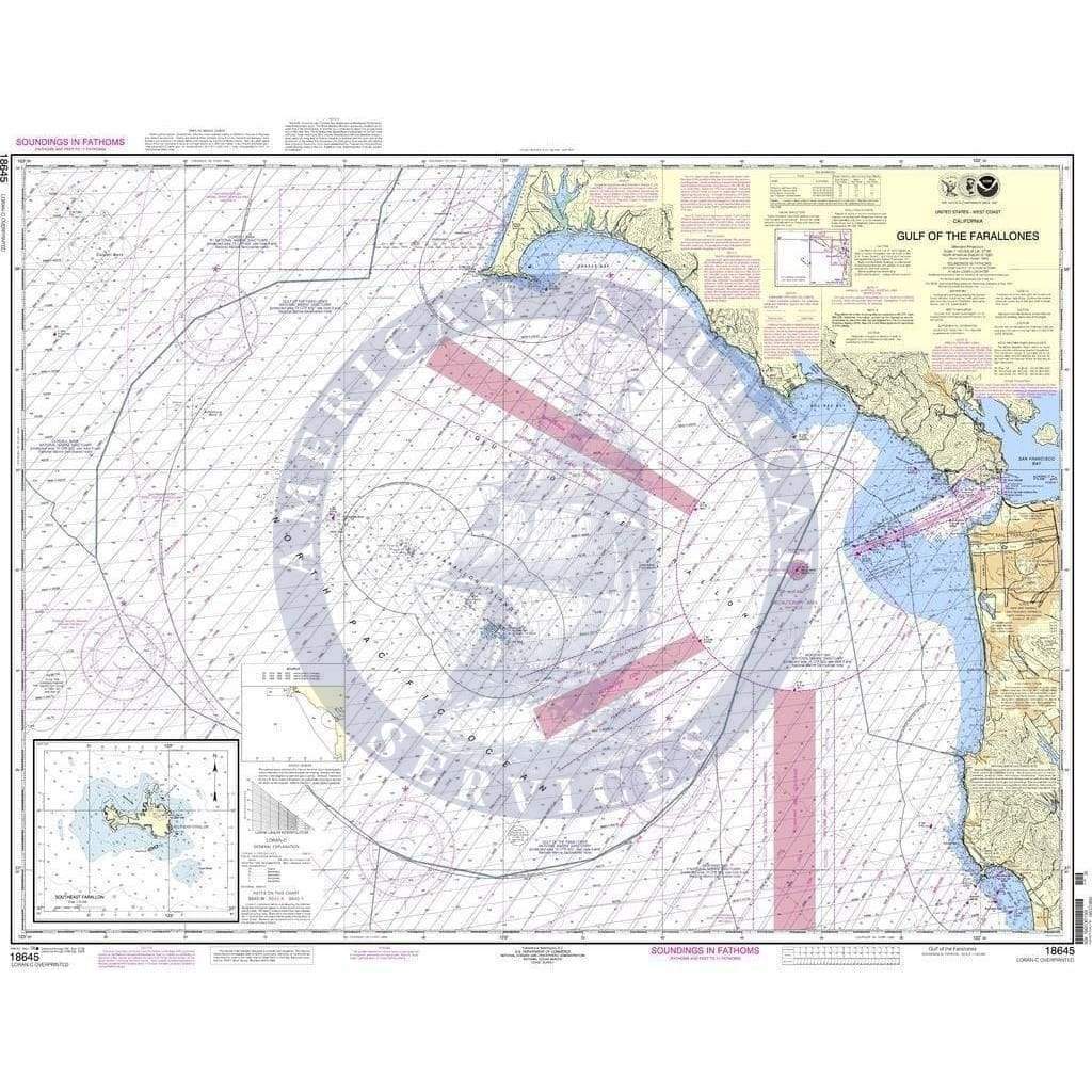 NOAA Nautical Chart 18645: Gulf of the Farallones;Southeast Farallon