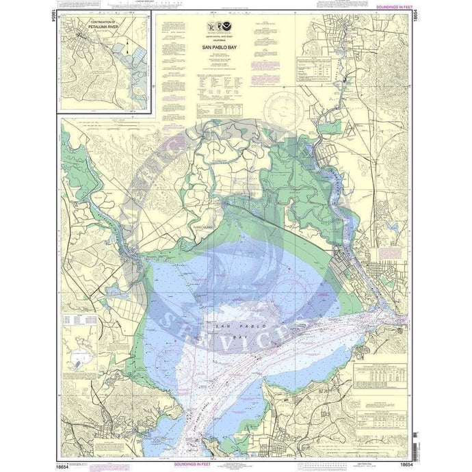 NOAA Nautical Chart 18654: San Pablo Bay