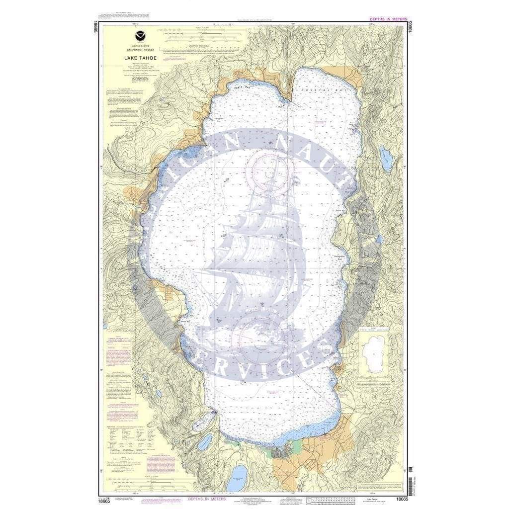 NOAA Nautical Chart 18665: Lake Tahoe