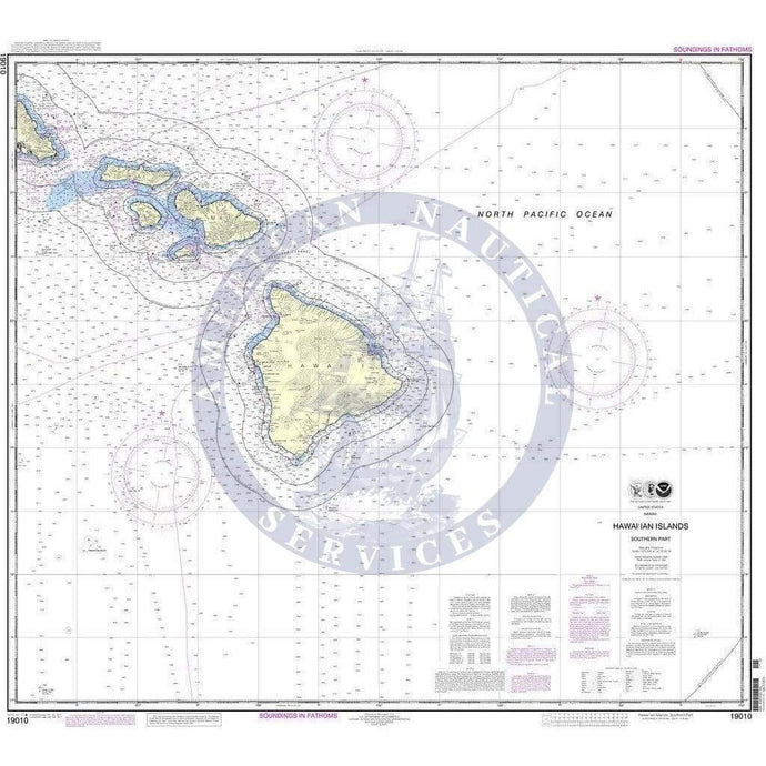 NOAA Nautical Chart 19010: Hawai'ian Islands southern part