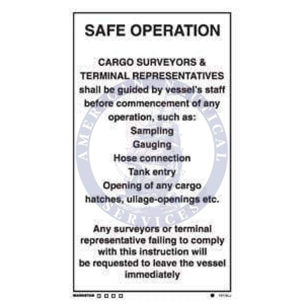 Safe Operation Poster