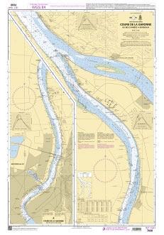 SHOM Chart 7030: Cours de la Garonne - Du Bec dAmbès à Bordeaux