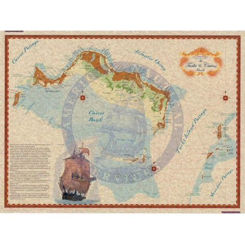 Turks & Caicos Islands Map (Decorative Map 18